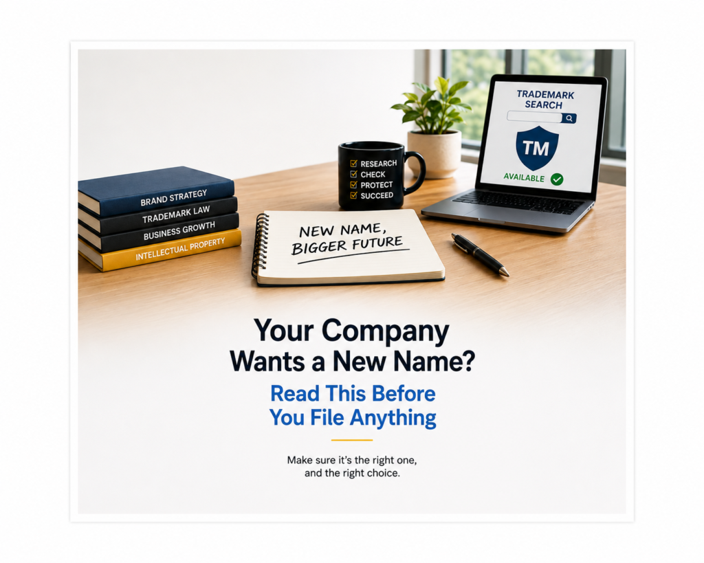 Your Company Wants a New Name? Read This Before You File Anything
